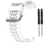 Reemplazo de silicona suave Correa de reloj Correa de muñeca Pulsera de reloj deportivo transpirable para Garmin- Approach S4 / s2 Vivoactive Blanco