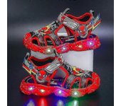 Niños Led Sandalias Spiderman Zapatos al aire libre Zapatos de playa Niños Iluminación Zapatos antideslizantes para el verano Rojo 23-Insole 14.5 cm