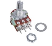 1 pieza de metal plateado B50K 50K ohm 6 pines Potenciómetro de doble ajuste