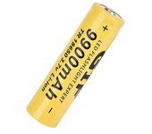 4PCS Linterna Batería GIF 9900mAh 18650 Batería Recargable Amarilla