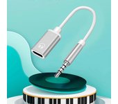 3.5mm Male to Type-c Female Headphone Converter Flat Adapter Analog Round S5J7