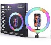 Selfie Flash Regulable 10 Rgb Led Ring Light con soporte para trípode y soporte para teléfono mj33 13inch