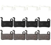 4 pares Mtb Bicicleta Resina pastillas de freno compatibles Shimano Deore M596 M595 M535 negro