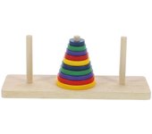 colorido juego de mesa de rompecabezas de juguete intelectual de madera hanoi de juego de torre juguetes de rompecabezas para adultos casero juego ...