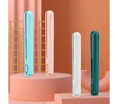 Mini rizador de doble propósito 2 en 1 rizador de cabello portátil herramienta de rizo de cabello USB color de rosa