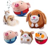 Juguete interactivo de la bola del perro del peluche, que habla en movimiento de la bola eléctrica de la mascota que rebota en los juguetes del abu...