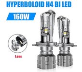 Proyector LED 320W 120000LM H4 60000LM Bombillas de faros de coche Mini proyector de lentes LED H4 Mini proyector de lentes LHD RHD Actualización D...