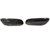 1 par de carcasa ennegrecida de luz lateral LED para coche MINI F55 F56 F57 2014-2020 Luz amarilla agua corriente Como se muestra