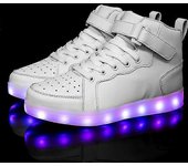Zapatos De Tablero De Caña Alta Para Hombres Y Mujeres Zapatos Luminosos Zapatos De Luz Led Para Niños Zapatos De Panel De Cuero De Espejo Grande 2...