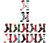 Calendario de Adviento de Navidad 2024 Calcetines de invierno para hombres mujeres Novedad Calcetines de Navidad Multicolor Medium