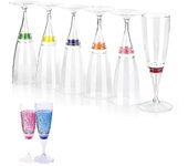 unbrand 6 piezas Led Wine Champagne Flute Glasses Water Liquid Activated Flashing Light-up Cups