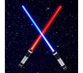 7 Colores LED Dual Laser Swords 2 en 1, Juego de espadas ligeras para regalos para niños