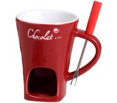 Taza de fondue de chocolate de 130 ml, taza de café de fondue de chocolate de cerámica con tenedores, tazas para derretir chocolate, queso, mantequ...