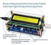 Actualizado -069B CW Código Morse Decodificador Entrenador Piezas Electrónica DIY Placa de Circuito Práctica de Soldadura Ki Color de la foto