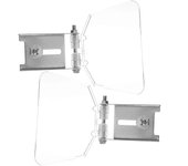 2pcs Banco Grinder Eyeshield Acero inoxidable Accesorio Grinder Tool Shield Color transparente 1 17.00X13.50X1.80CM