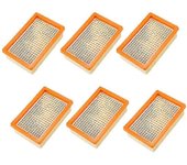 Filtro de 6 paquetes para Karcher Mv4 Mv5 Mv6 Wd4 Wd5 Wd6 Aspirador, piezas de repuesto Filtro de hígado