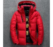 Coats Invierno cálido hombres chaqueta abrigo casual otoño stand cuello globo sombrero grueso pato blanco parka masculino hombre chaqueta de invier...