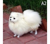 Juguete realista de simulación de pomerania Cachorro de perro realista Juguete de compañía hecho a mano Drop Dog Pet Toys Simulación de peluche A2