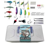 Calendario de aparejos de pesca 2023, juego de aparejos de pesca con aparejos de pesca calendario de 24 días Como se muestra