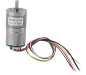 Motor de engranajes de codificador de 12 V CC Motor de reducción de velocidad de metal (DC12V 70RMP)