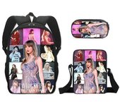Mochila escolar estampada Taylor Swift Mochila para niños o bandolera o estuche de lápices o juego de 3 piezas para niños BBS17 Pencil Case
