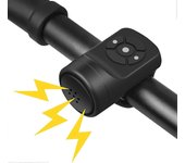 Bocina de bicicleta eléctrica, campana de bicicleta electrónica, bocina de bicicleta 120db para adultos, bocina impermeable para carga USB de bicic...