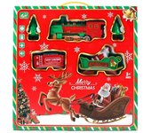 Juego de tren eléctrico para niños Juguete navideño a batería con luz y sonido
