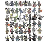 Nuevo conjunto de 48 piezas Ninjago miniaturas conjunto figuras de acción juguetes para niños fiesta de cumpleaños regalos para adultos y niños niñ...