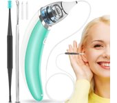 Herramienta de eliminación de cera de oído Electric Ear Cleaner Soft Earwax Removal Kit Usb Charge Reutilizable Fuerte Succión Depila Ventosa 5 Niv...