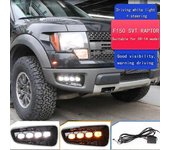 2 luces diurnas LED DRL para Ford Raptor SVT F150 2009 2010 2011 2012 2013 2014 con luz antiniebla amarilla de señal de giro sólo blanco