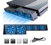 Ventilador de enfriamiento Ps4, enfriador externo USB 5 ventiladores turbo control de temperatura ventiladores de enfriamiento para consola de jueg...