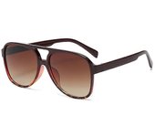 Retro Vintage 70's Aviator Gafas de sol polarizadas Double Bridge Lightweight Frame Hombre y Mujer ROJO