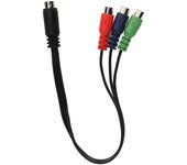 Cable MINI DIN de 9 pines a 3 RCA Cable adaptador de video RGB MINI DIN de 9 pines macho a 3 RCA hembra de 11,8 pulgadas