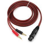 Cable de altavoz Xlr a banana, cable de audio xlr hembra de 3 pines a enchufes banana duales, enchufe de 4 mm chapado en oro Como se muestra