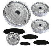 Tapa de estufa mejorada, tapa de corona para cocina de gas, tapa de gas compatible con quemadores de cocina de gas.