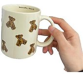 Taza de café de oso lindo Taza de té con leche de cerámica beige Tazas de capuchino de café con leche de cerámica vintage Vajilla Decoración del ho...