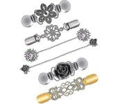 6pcs Fit Dress Cinch Clips Set, Retro Cardigan Collar Clips