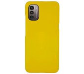 Para Nokia G21 / G11 cubierta protectora de superficie brillante de goma ligera delgada para PC Estuche para teléfono móvil Amarillo