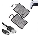 2x batería compatible Playstation 5 Ps5 Dualsense Controller Cfi-zct1, 2000mah + cable