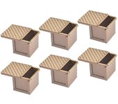 6x Sartén cuadrado para pan con tapa para tostar molde Pan Pan Pullman Pan con tapa antiadherente Mini Agua C