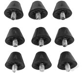 25 piezas de zapatillas de fútbol Picos de reemplazo de zapatillas de fútbol de 13 mm clavos para zapatillas roscadas de 5 mm Negro