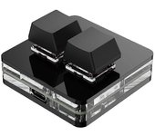Teclado mecánico programable de teclado programable de 2 teclas RGB Macro OSU de 2 teclas para trabajar en juegos Blanco