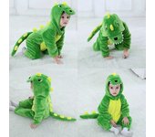 Redkid Bebé dinosaurio Kigurumi verde dibujos animados disfraz de animal bebé niño pequeño traje de carrocería mono mono Onesie franela cómodo 100 ...