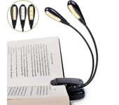Luz recargable de libro 14 LED - lámpara de soporte de música con 3 niveles de brillo