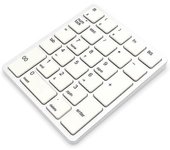 Teclado Numérico Inalámbrico 2.4GHz Teclado Numérico Recargable Inalámbrico para Portátiles Blanco