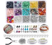 Yuxin Kit de fabricación de joyas Cuentas de cristal Piedra natural para la fabricación de joyas Kit de joyería Joyería