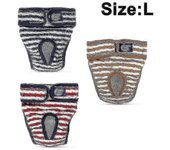 3 piezas de pañales para perros pantalones protectores lavables para perras bragas ajustables para perros para orina incontinente secuencia perras L