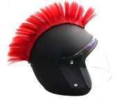 Casco Mohawk Peluca Peluca para Bicicleta Motocicleta Scooters Ski - Skinhead Style color de rosa