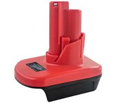 DM20M12 Adaptador de batería para Dewalt 20V para Milwaukee Batería M18 de 18 V Convertir en para herramientas inalámbricas Milwaukee 12V M12 Rojo ...