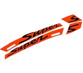 Calcomanía de motocicleta "super" Pegatina Kit de decoración Caja de pegatinas Cuatro colores disponibles para Vespa Gts 300 Gts300 Super Sports Na...